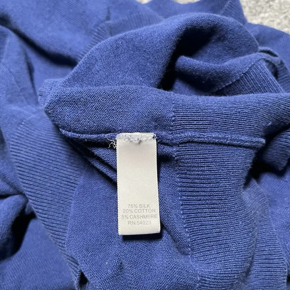 Banana Republic Sweater Mens Medium Luxury Blend V Neck Silk Cotton Cashmere
